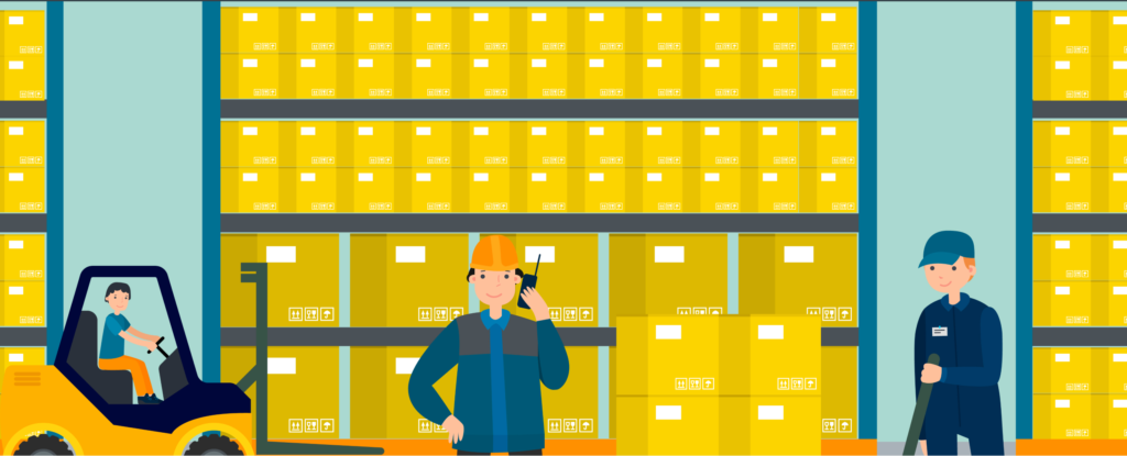 Warehouse employee scanning pallet labels during receiving to improve food traceability and prepare for FSMA 204 compliance.